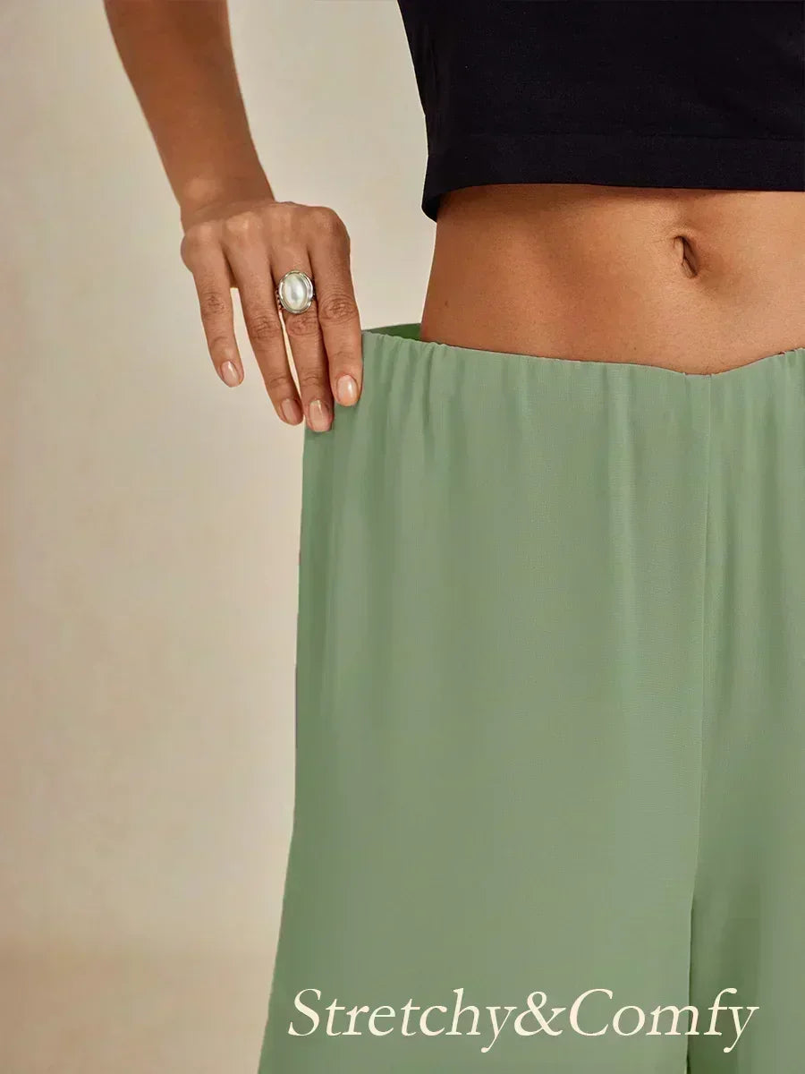 Cropped Wide Leg Pants