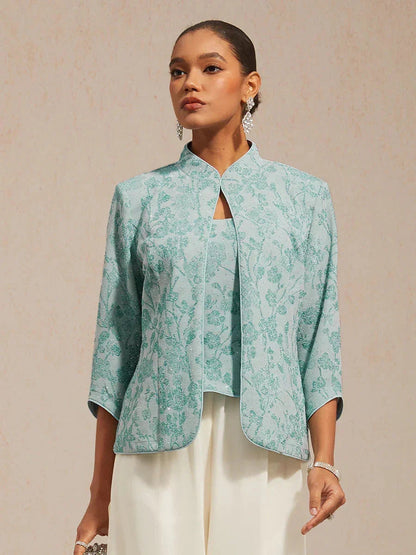Rhinestone 3/4 Sleeve Twinset