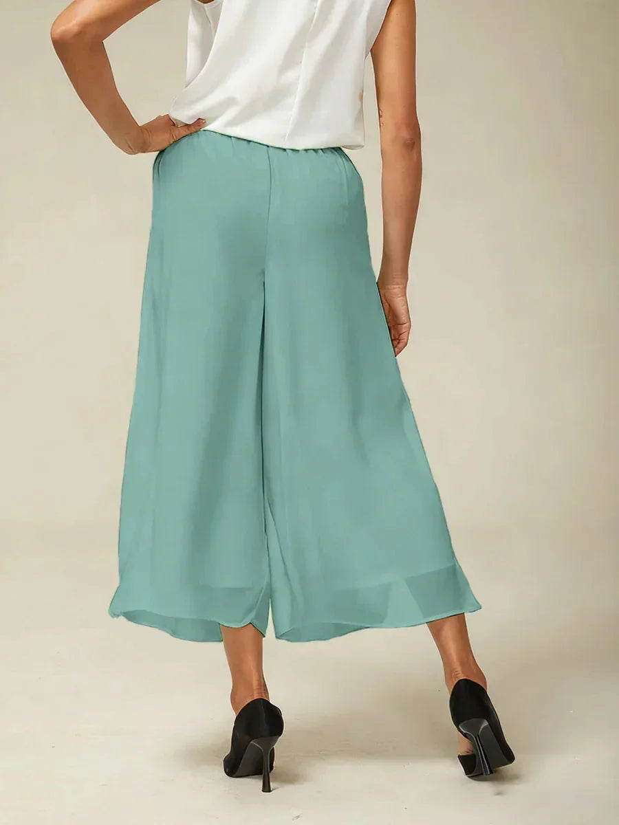 Cropped Wide Leg Pants