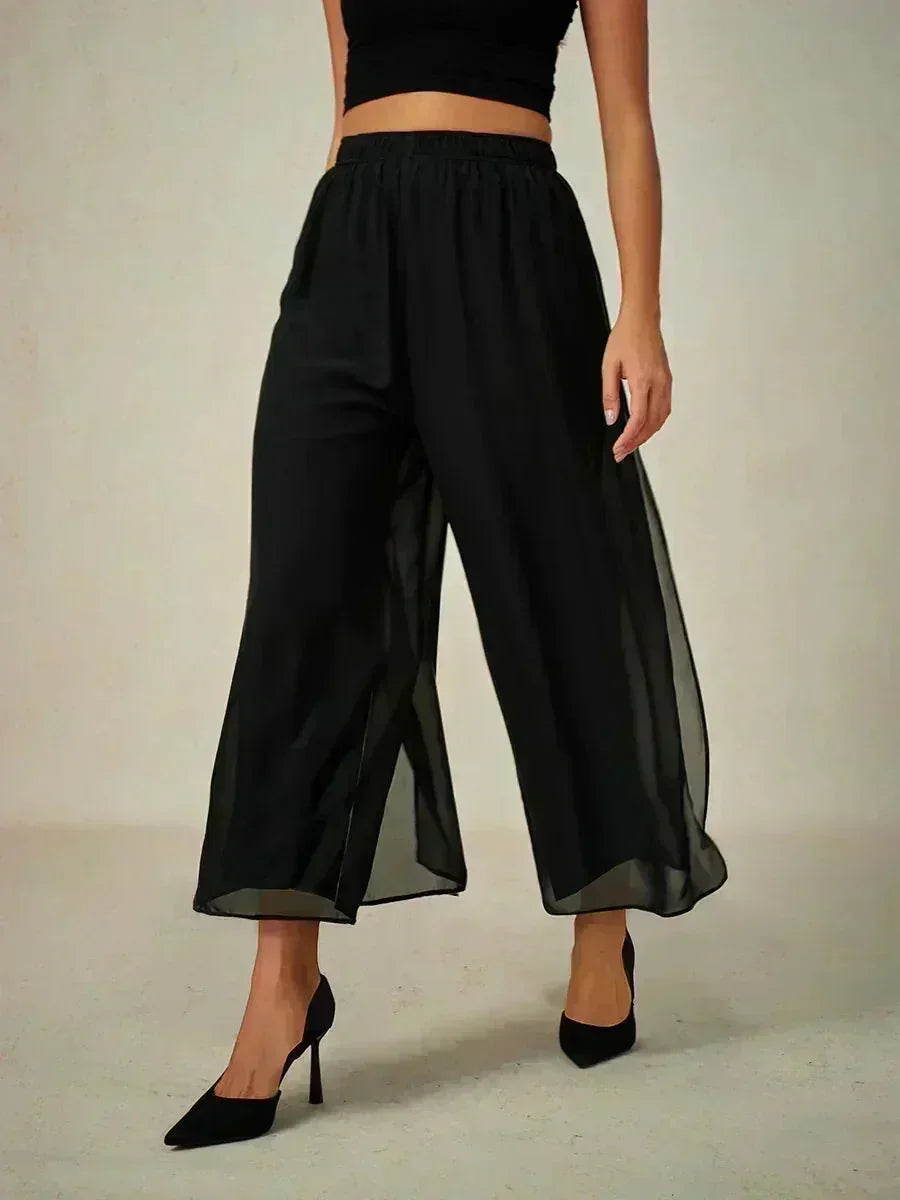 Cropped Wide Leg Pants
