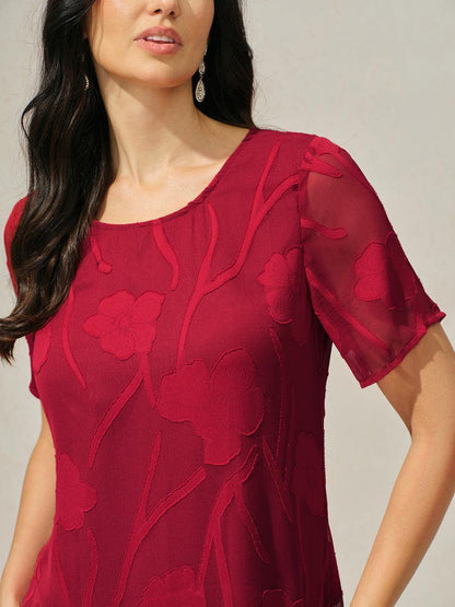 Floral Sheer Chiffon Dress