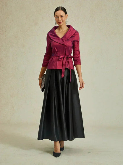 Formal Satin A-Line Ballgown Skirt with Pockets