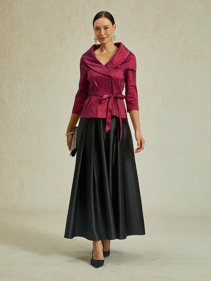 Formal Satin A-Line Ballgown Skirt with Pockets