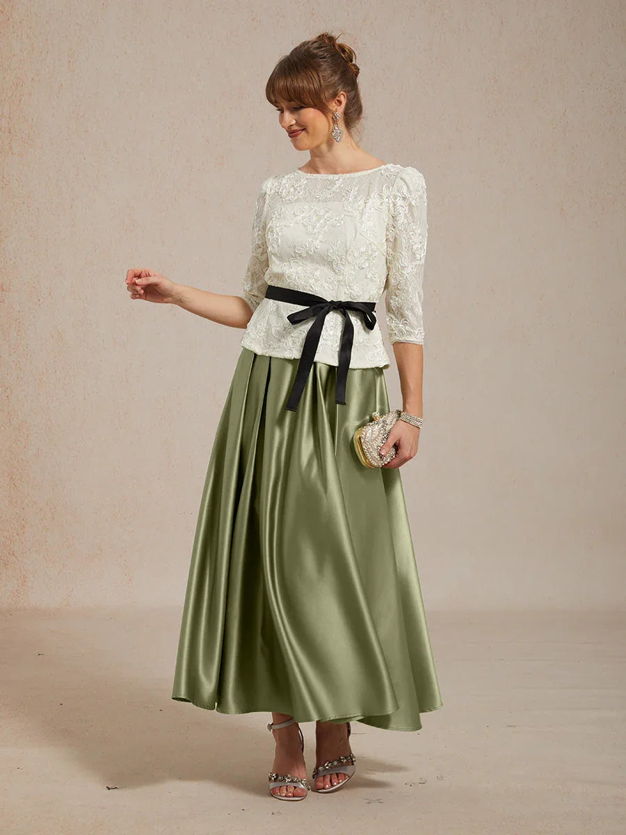 Formal Satin A-Line Ballgown Skirt with Pockets