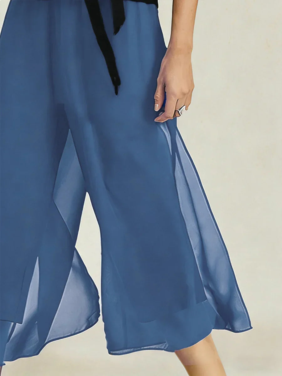 Cropped Wide Leg Pants