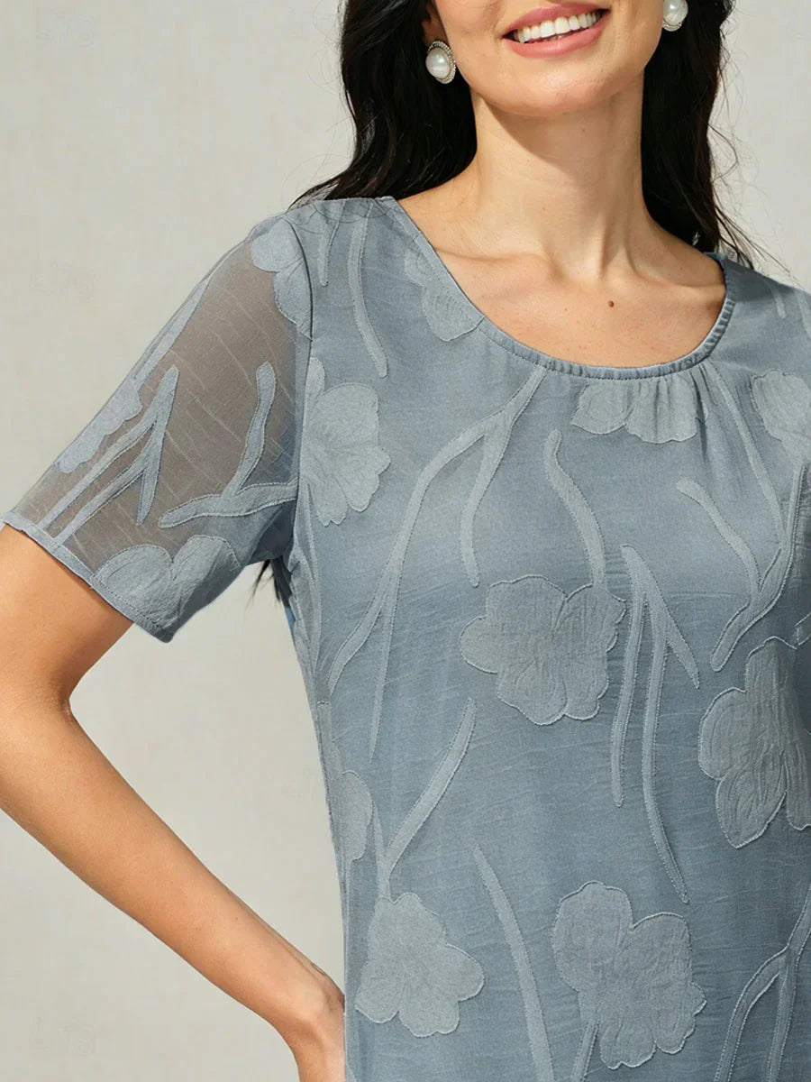 Floral Sheer Chiffon Dress