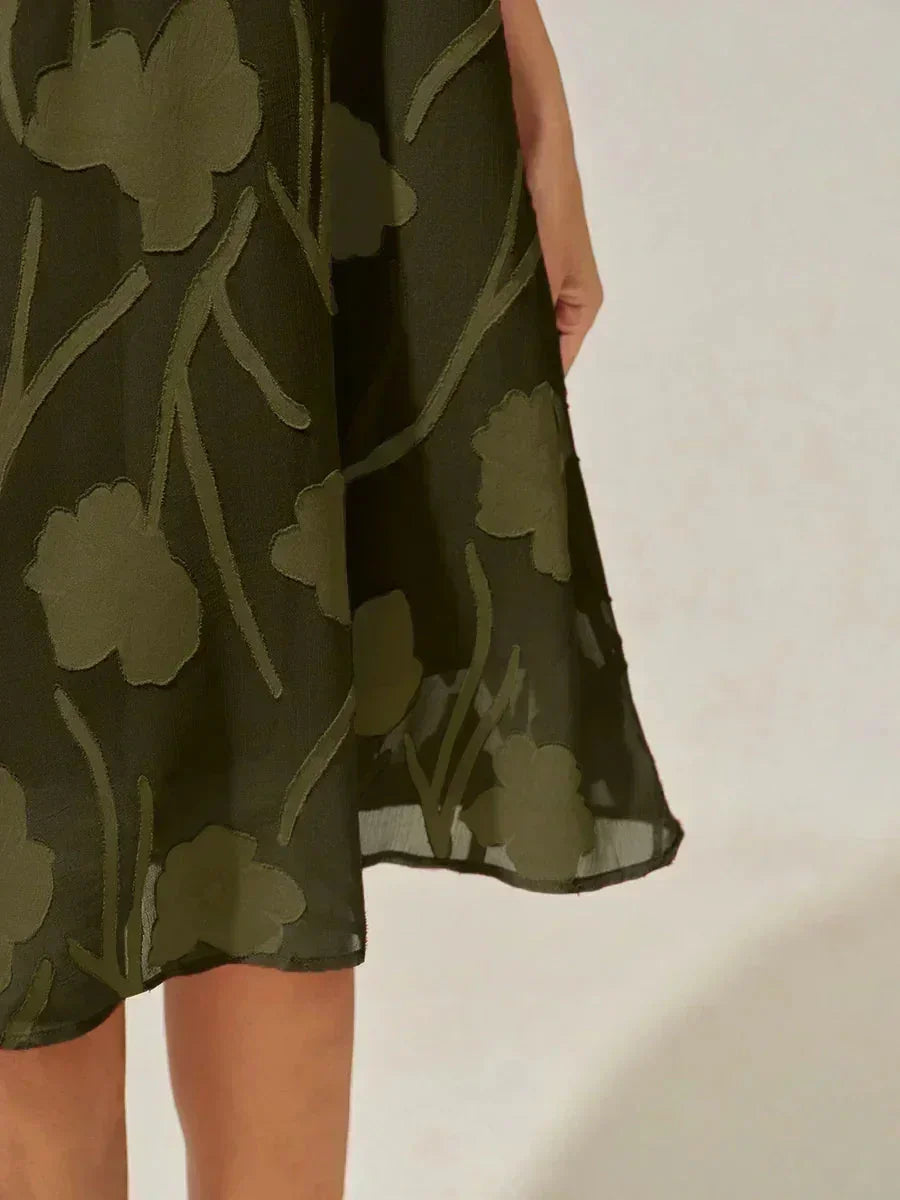 Floral Sheer Chiffon Dress
