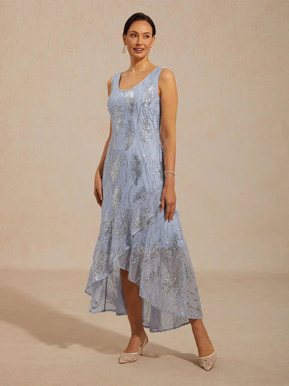 Sleeveless Sequin Maxi Dress