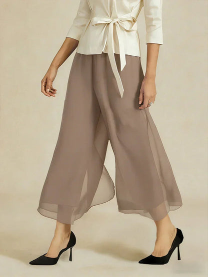Cropped Wide Leg Pants