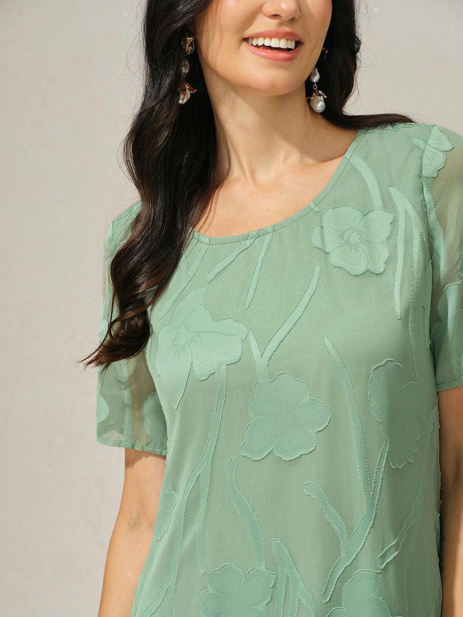Floral Sheer Chiffon Dress