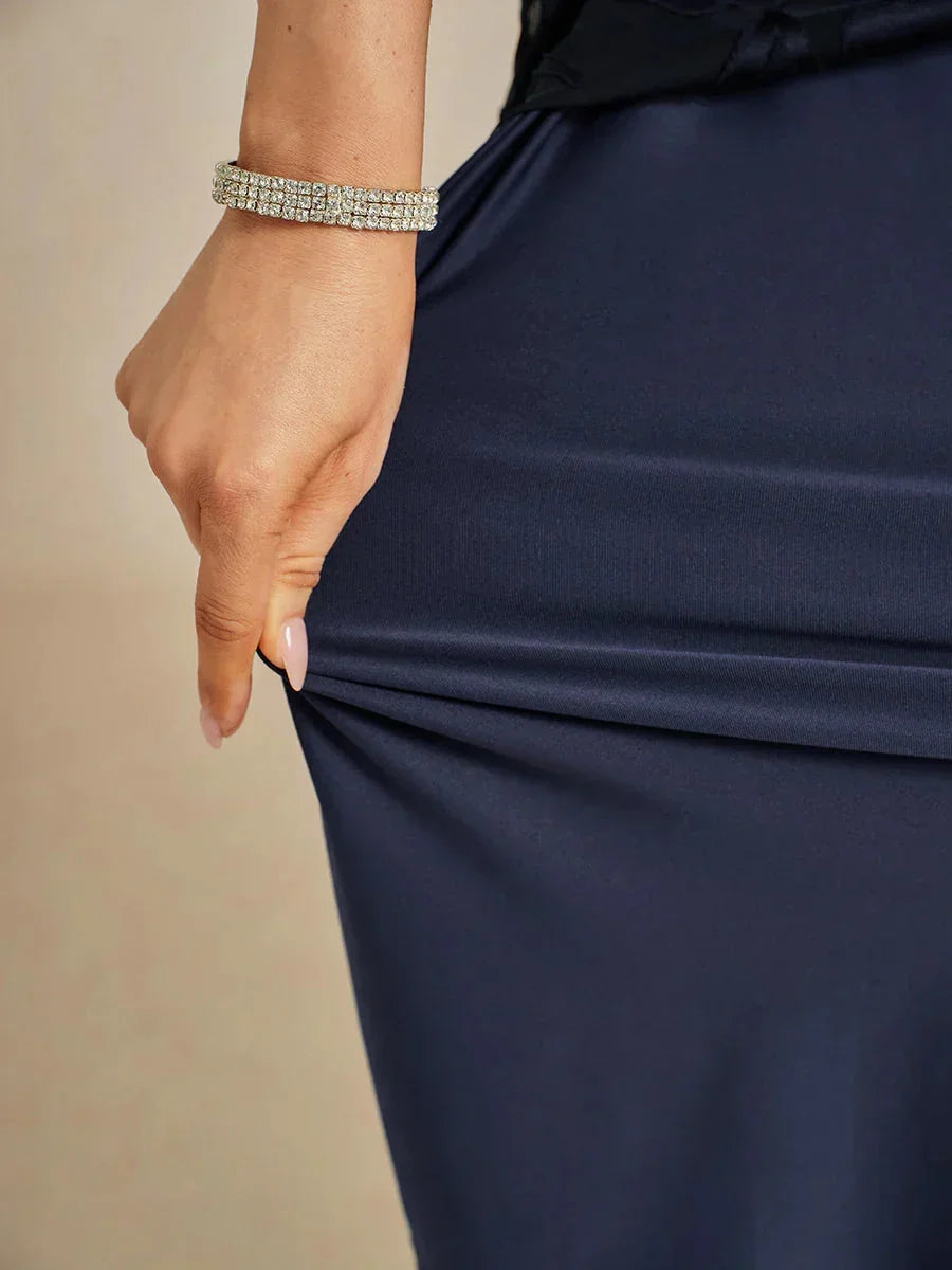 Ruffle Flutter Lace Maxi Dress