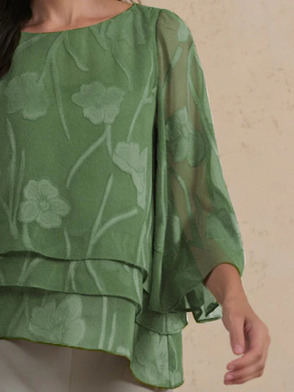 Chiffon Floral Layered Blouse