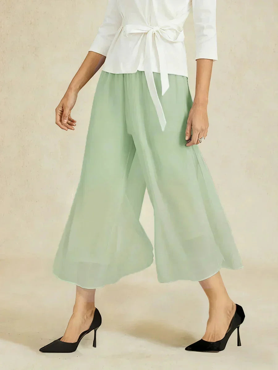 Cropped Wide Leg Pants