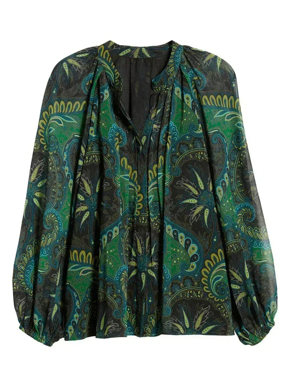 Elegant Boho Chiffon Ruffle Sleeve Blouse