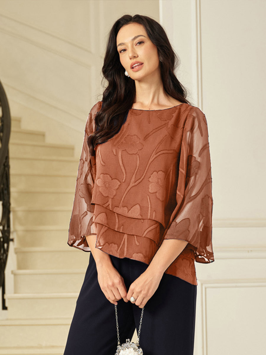 Chiffon Floral Layered Blouse