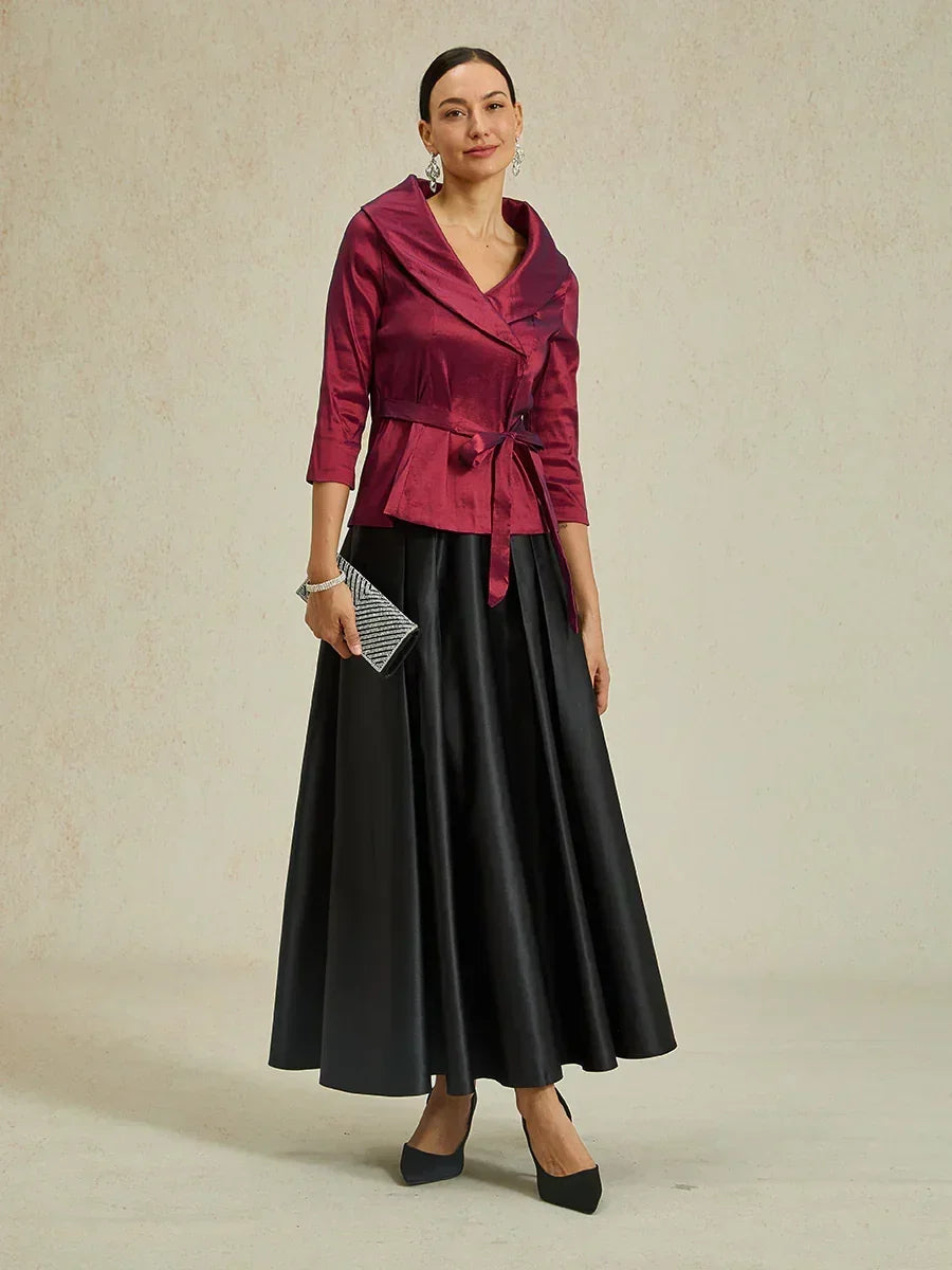 Formal Satin A-Line Ballgown Skirt with Pockets