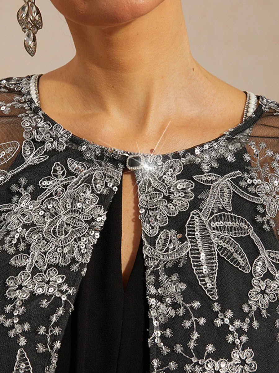 Silver Lace Sequin Jacket