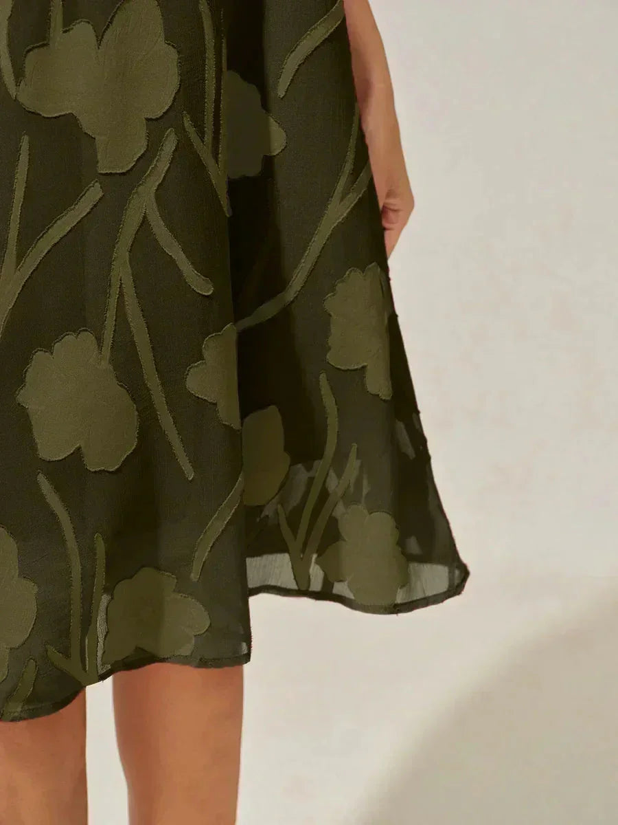 Floral Sheer Chiffon Dress
