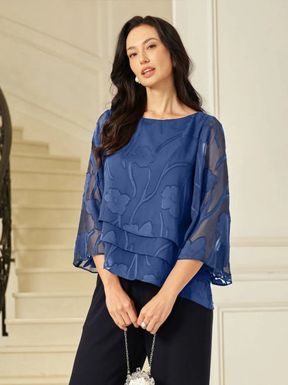 Chiffon Floral Layered Blouse