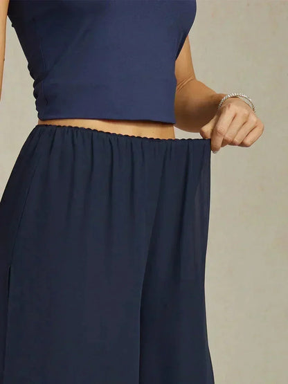 Cropped Wide Leg Pants