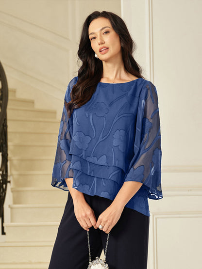 Chiffon Floral Layered Blouse