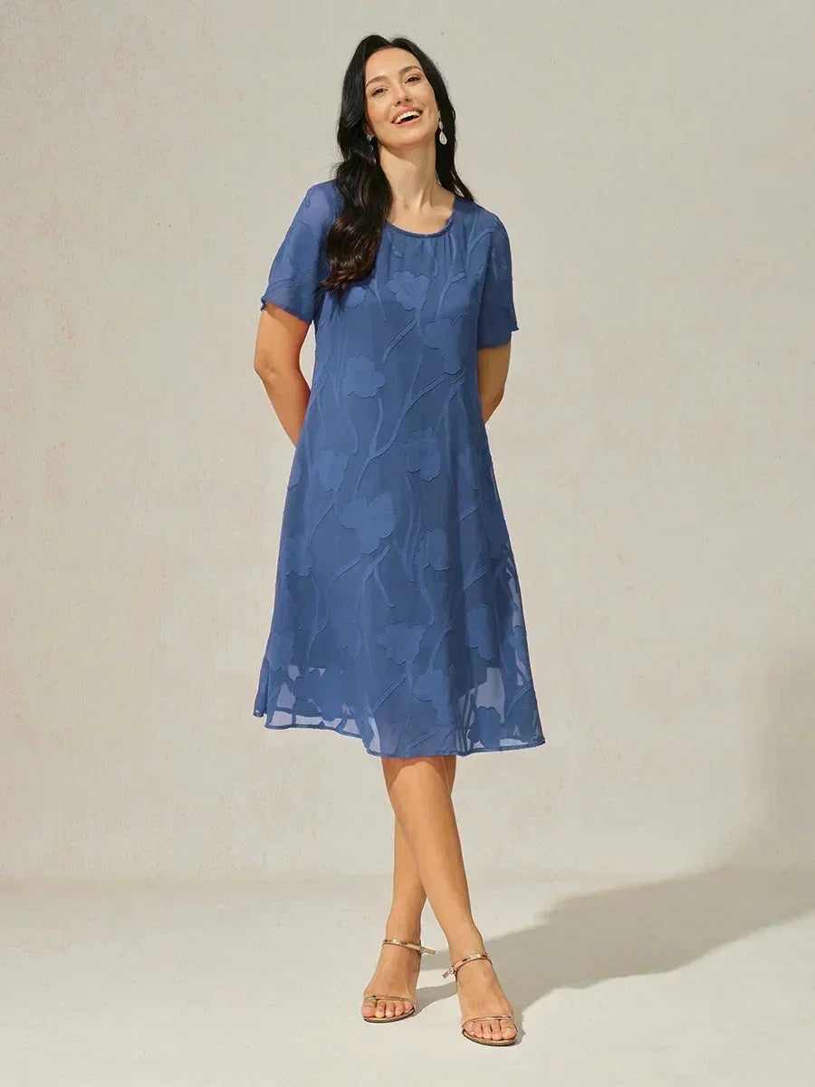 Floral Sheer Chiffon Dress