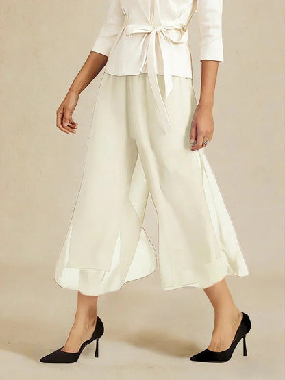 Cropped Wide Leg Pants