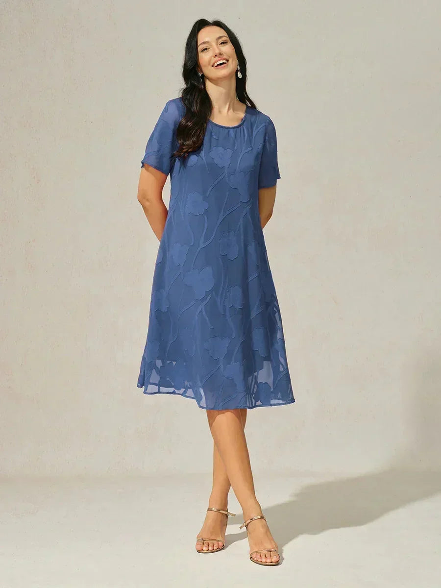 Floral Sheer Chiffon Dress