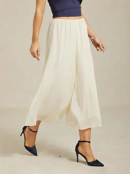 Cropped Wide Leg Pants