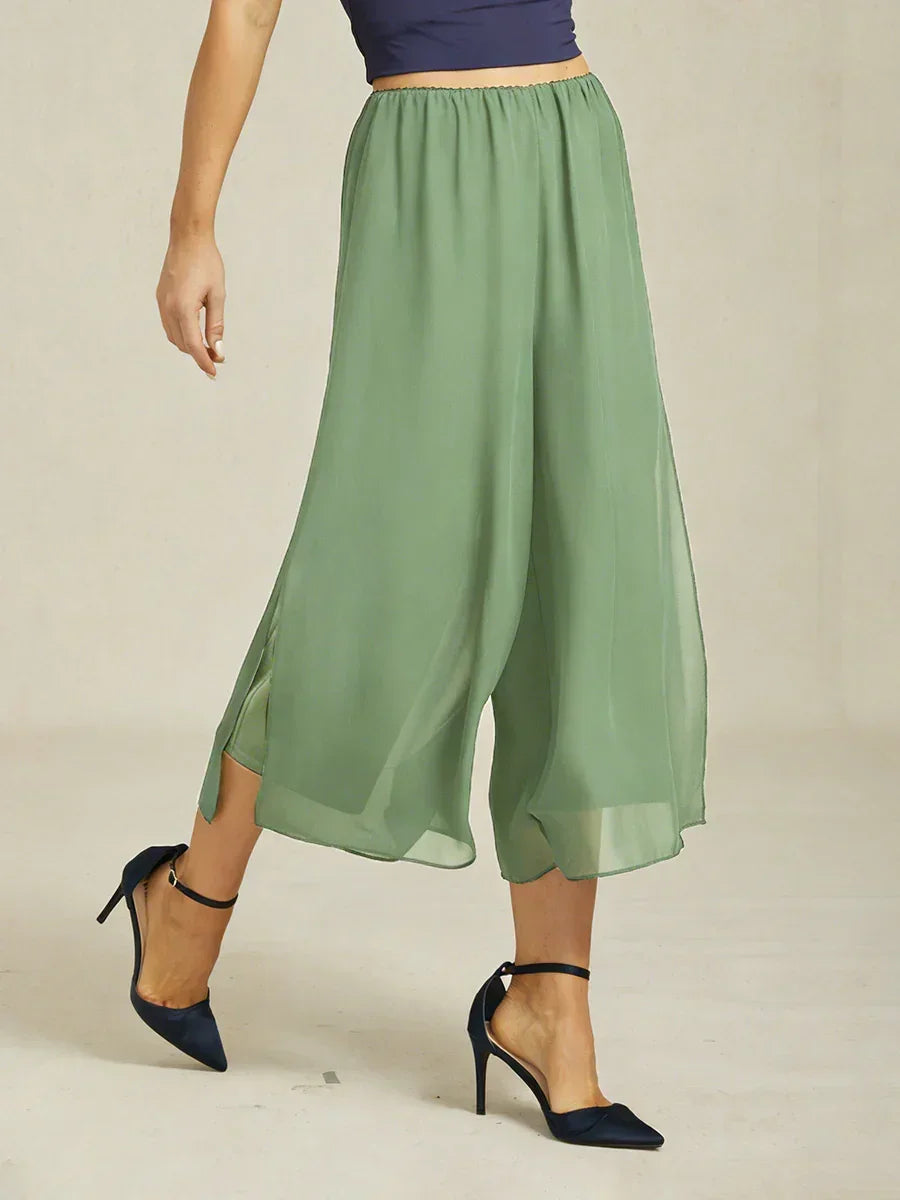 Cropped Wide Leg Pants