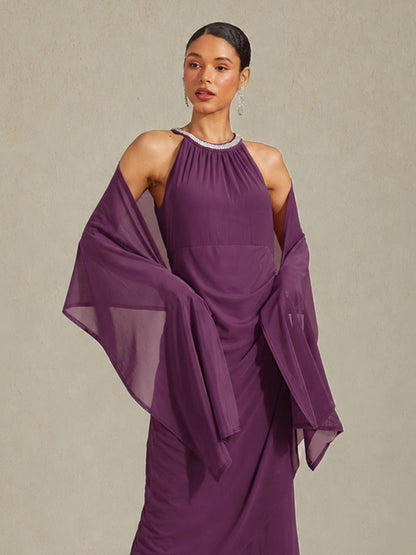 Stretch Mesh Long Shawl Wrap