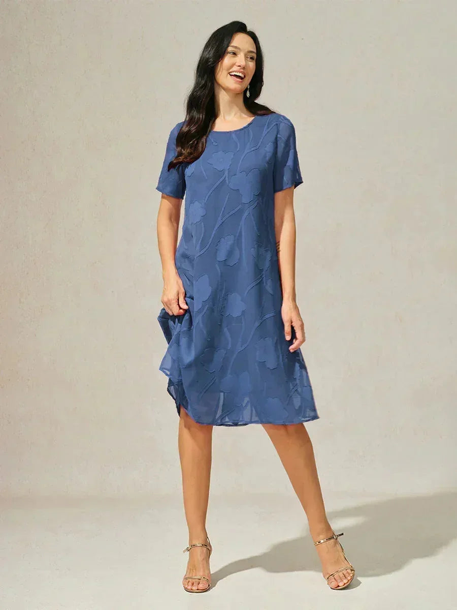 Floral Sheer Chiffon Dress