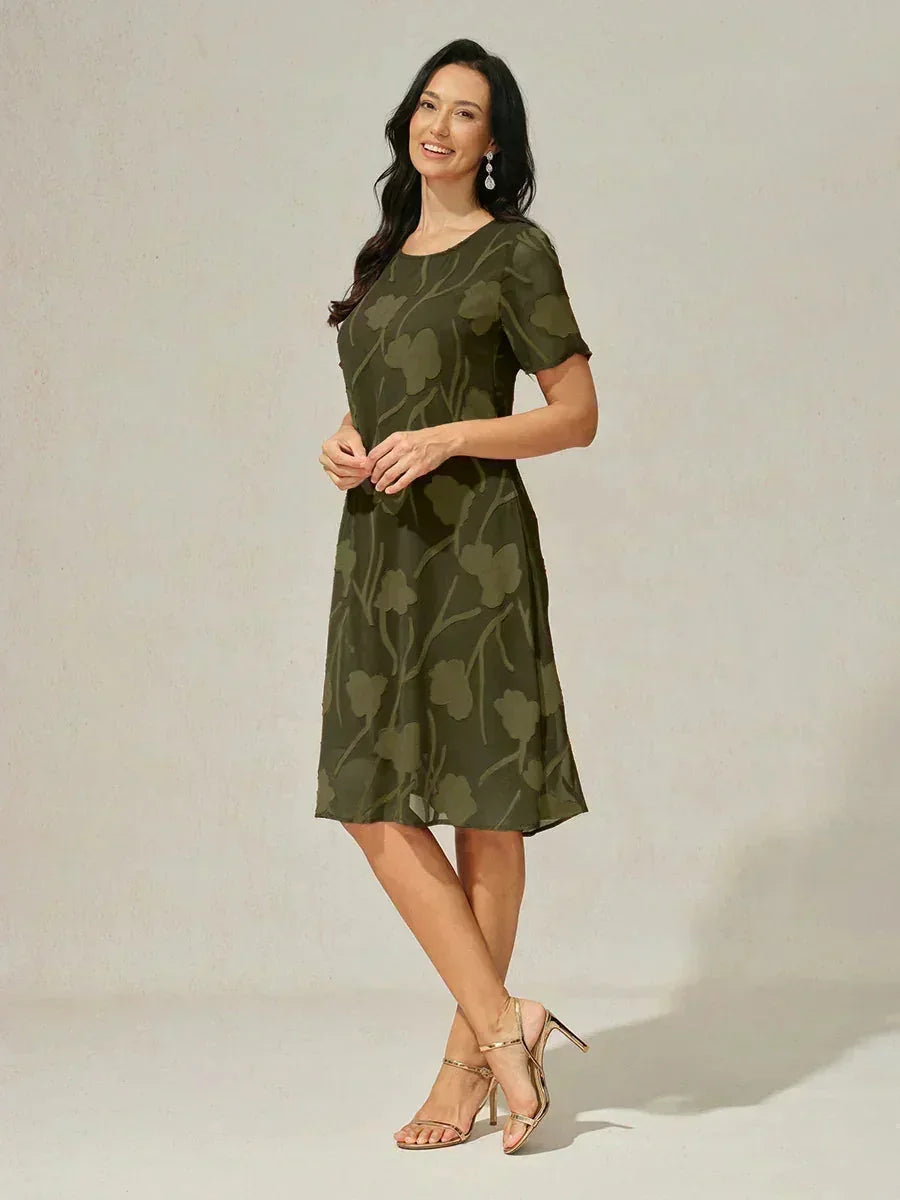 Floral Sheer Chiffon Dress