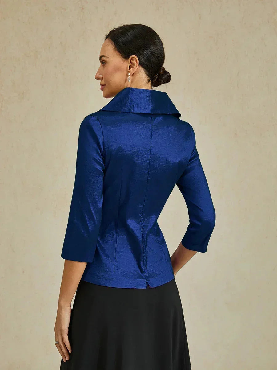 3/4 Sleeve Taffeta Blouse