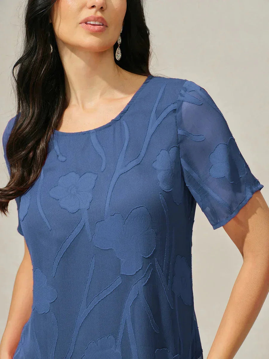 Floral Sheer Chiffon Dress