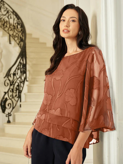 Chiffon Floral Layered Blouse