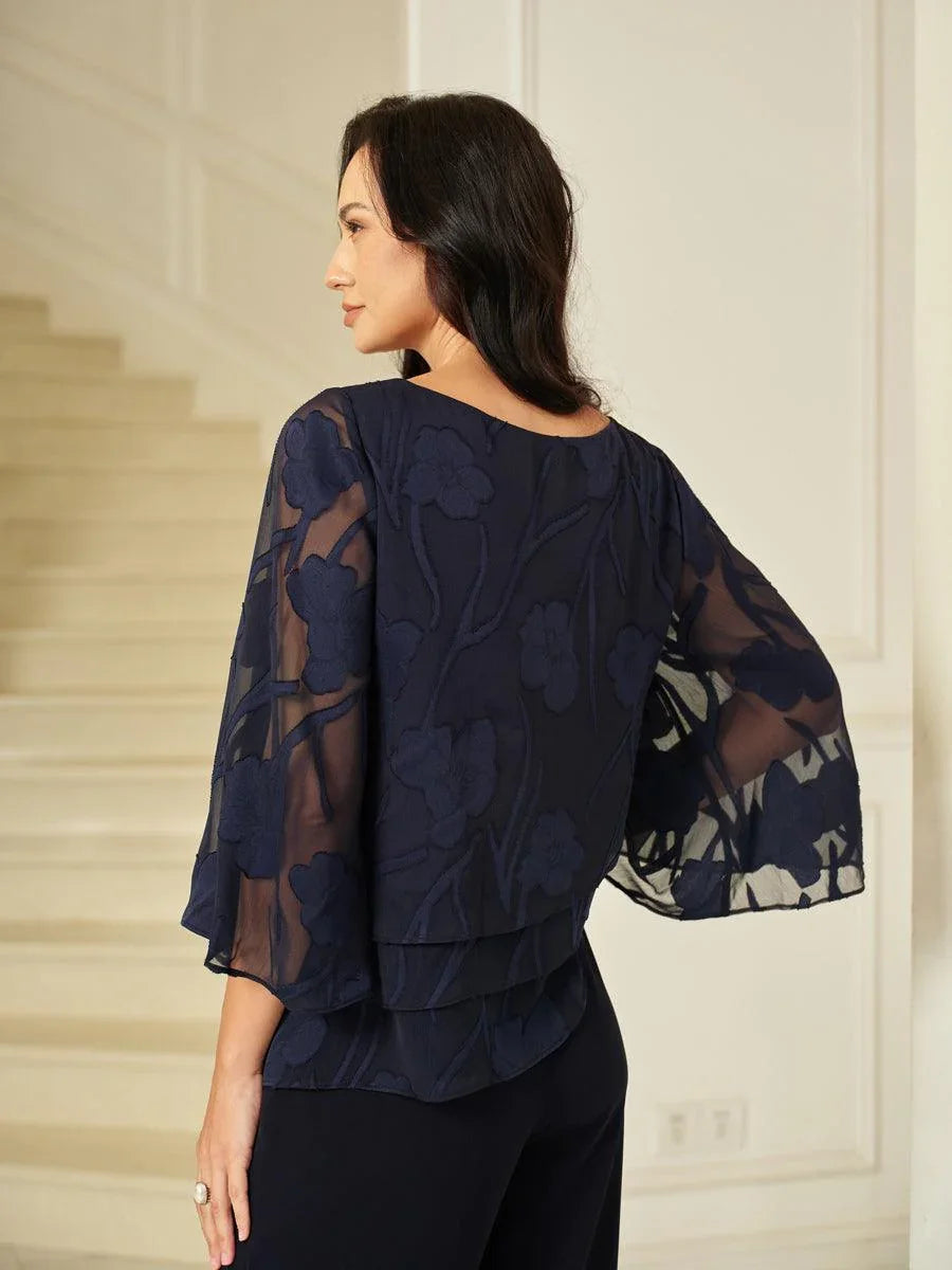 Chiffon Floral Layered Blouse