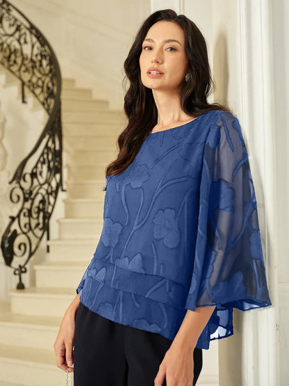 Chiffon Floral Layered Blouse