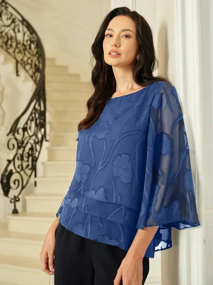 Chiffon Floral Layered Blouse
