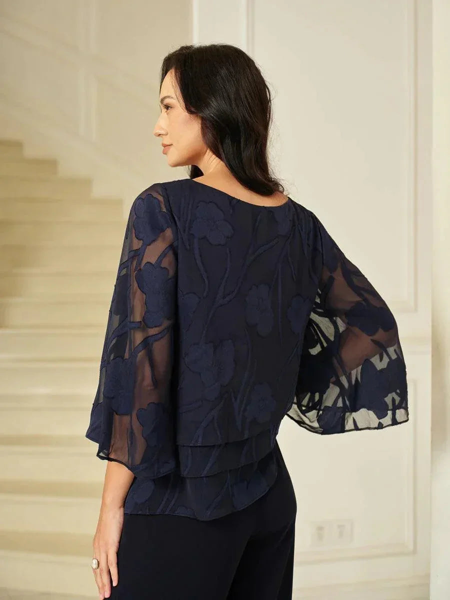 Chiffon Floral Layered Blouse
