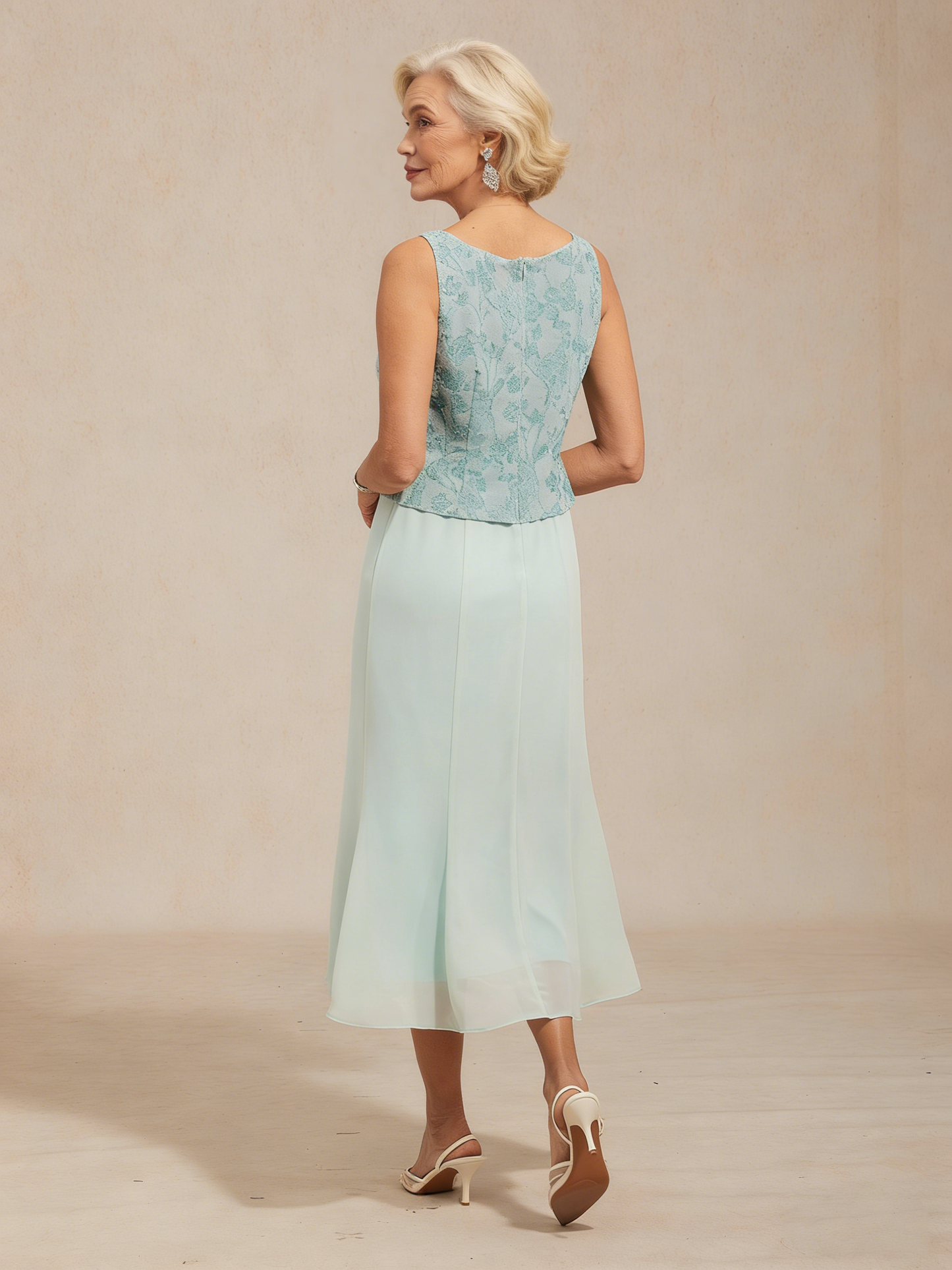 Knit Floral Embellished Jacket Dress