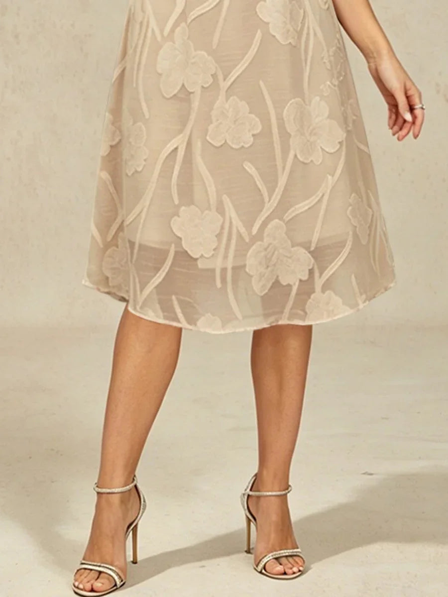 Floral Sheer Chiffon Dress