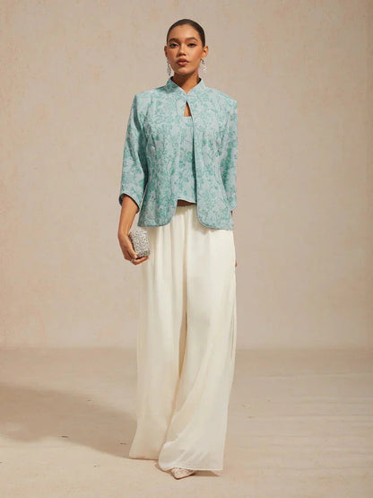 Rhinestone 3/4 Sleeve Twinset