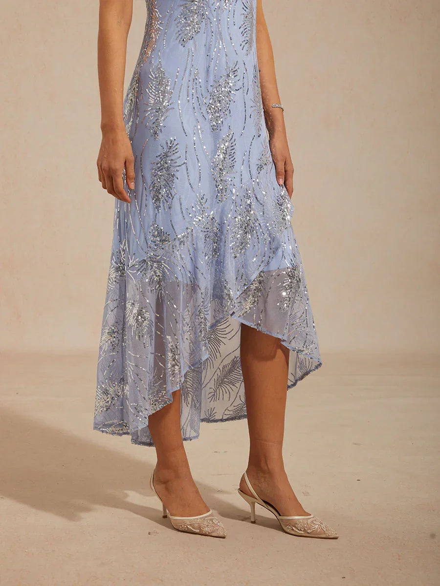 Sleeveless Sequin Maxi Dress