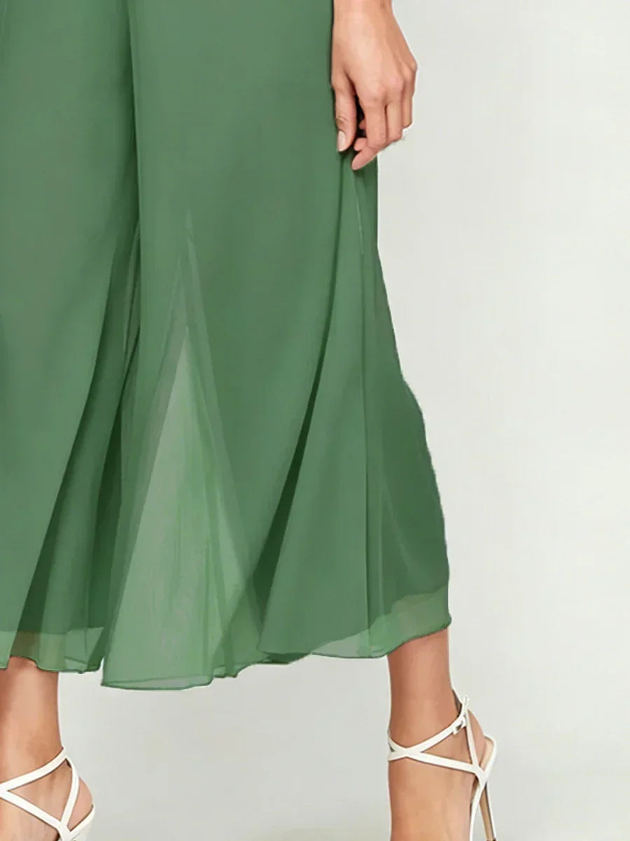 Cropped Wide Leg Pants
