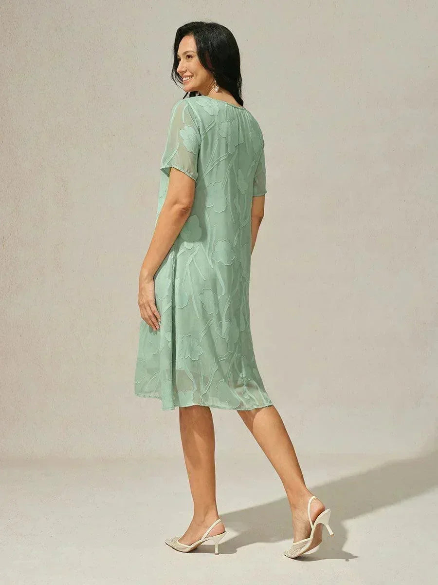 Floral Sheer Chiffon Dress