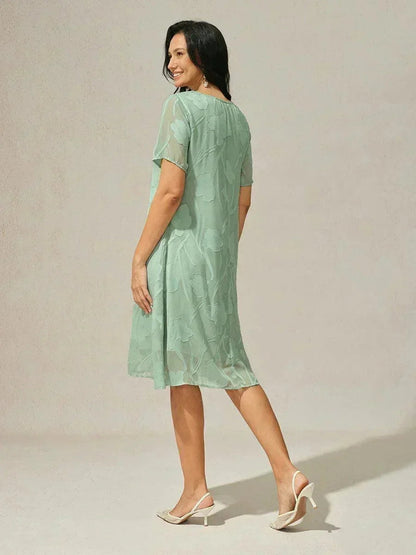 Floral Sheer Chiffon Dress