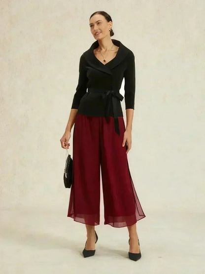 Cropped Wide Leg Pants