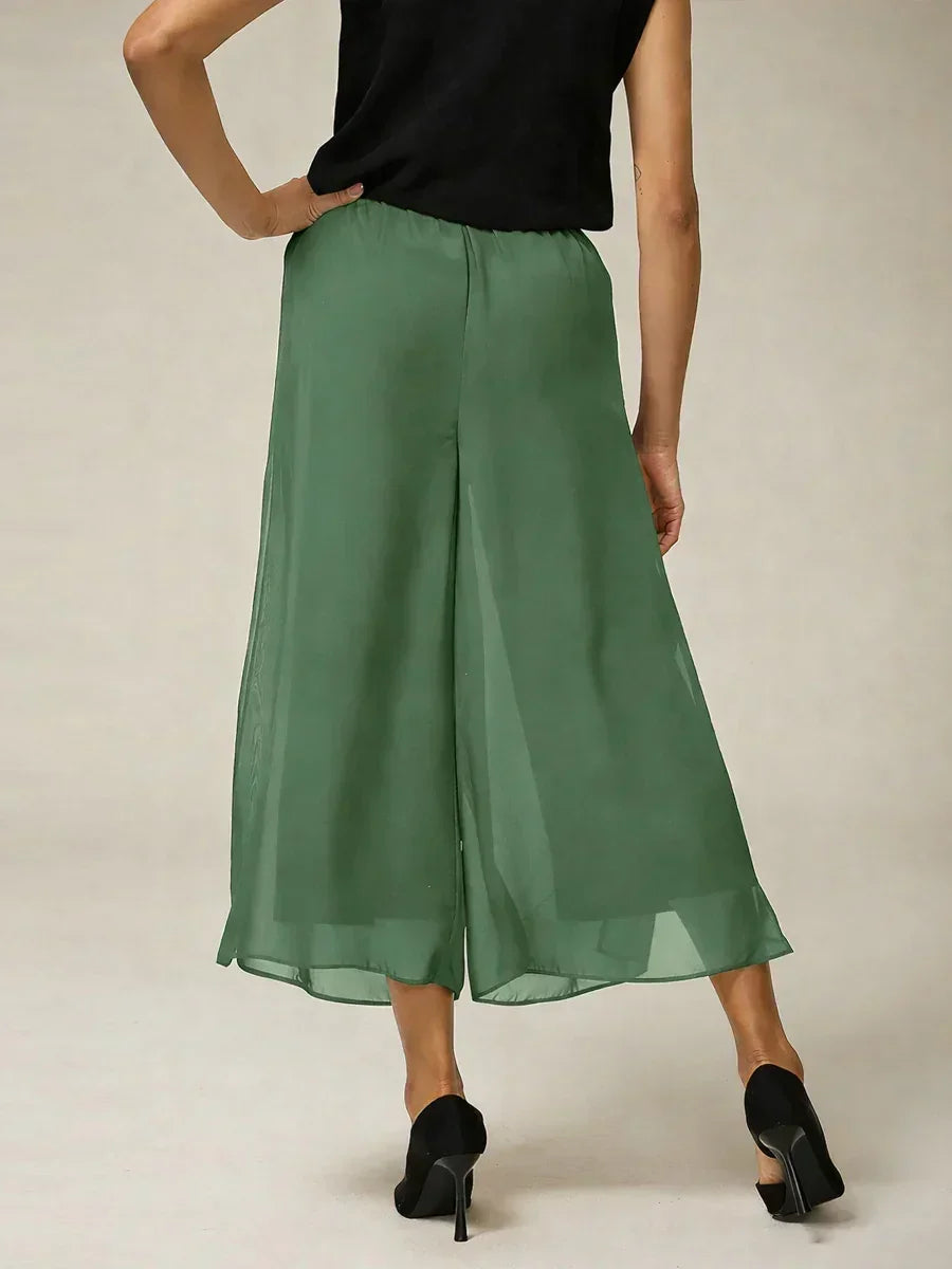 Cropped Wide Leg Pants
