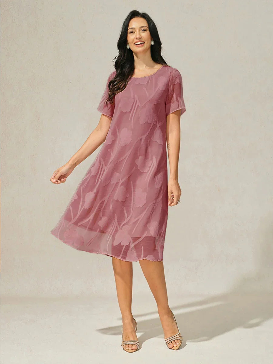 Floral Sheer Chiffon Dress